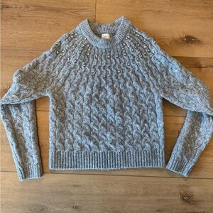 a new day Light Gray Cable Knit Sweater